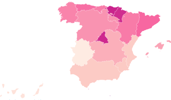 ccaa salario medio bruto mensual