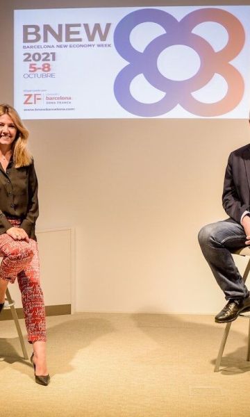 Blanca Sorigué i Pere Navarro a la presentació del BNEW 2021. © CZFB