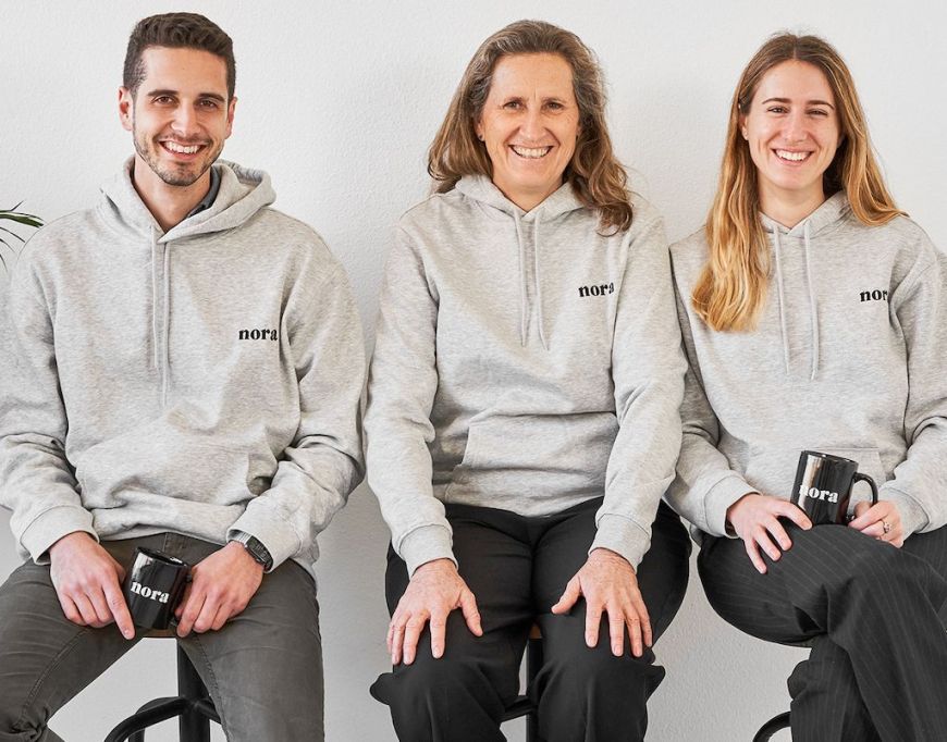 Albert Solé, Nora Barata, Nora Vallcorba, fundadores de Nora Real Food
