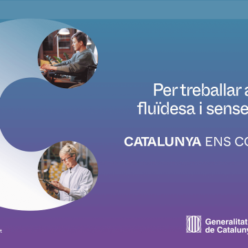 Imatge de la campanya ‘Catalunya ens connecta’. Xarxa de fibra òptica pública.