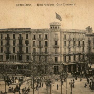 El Gran Hotel Continental de Barcelona en 1910, en La Rambla