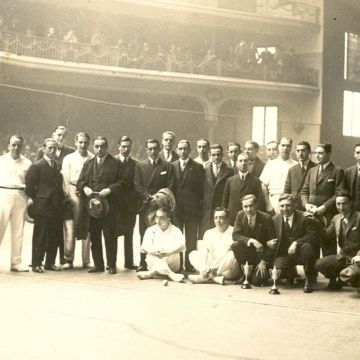 Inauguración de un frontón en Barcelona