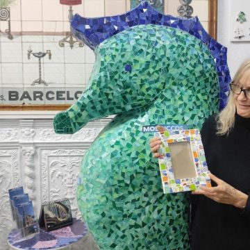 Angelika Heinbach en su taller (c) Carme Escales