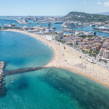Vol en drone sobre la Barceloneta, 2on dia