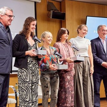 Santi Nolla (Mundo Deportivo), Iris Tió, Susana Closa (Aj.BCN), Marta Segú (FFCB), Isabel Pérez (UFEC),