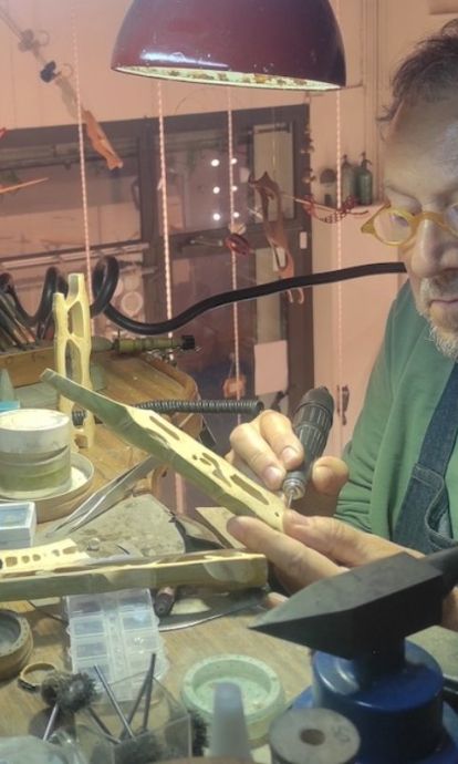 Joan Rovira en su taller