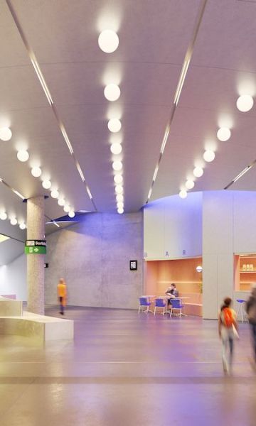 Entrada del DHub del Poblenou © AMOO (Aureli Mora + Omar Ornaque) / Recuerdo Studio Entrada del DHub del Poblenou © AMOO (Aureli Mora + Omar Ornaque) / Recuerdo Studio