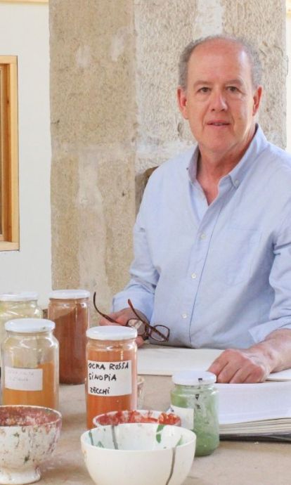 Josep Minguell en su espacio de trabajo. Fotografía del archivo de Josep Minguell