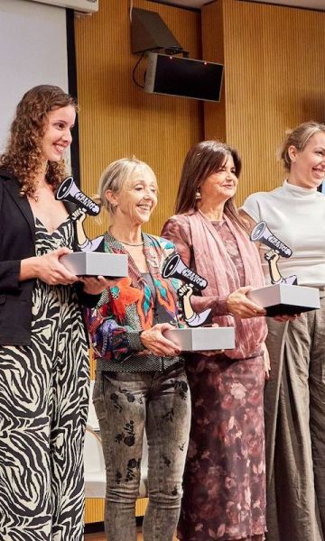 Santi Nolla (Mundo Deportivo), Iris Tió, Susana Closa (Aj.BCN), Marta Segú (FFCB), Isabel Pérez (UFEC),