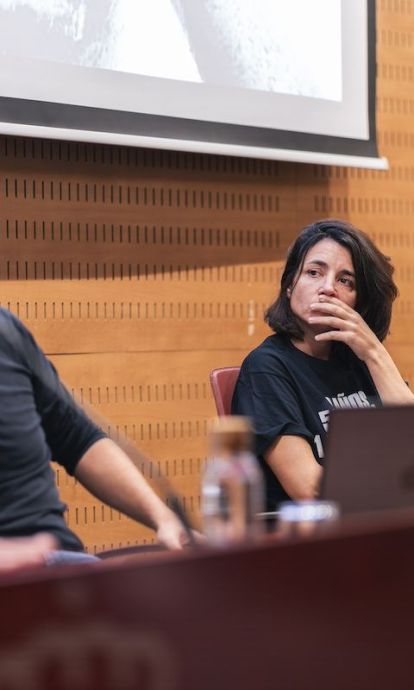 Edu Ponces, Anna Surinyach y Abdoulaye Fall en las Jornadas del IEFC, por David Aguinaga