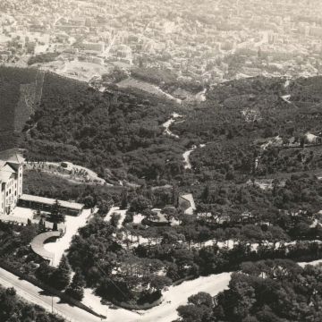 Vista aérea del hotel La Florida durante los años 50 (Trabajos Aéreos Fotogramétricos)