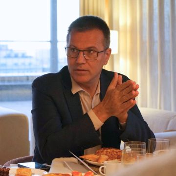 Oriol Castro al darrer Esmorzar de Forquilla, organitzat per la Cambra de Barcelona