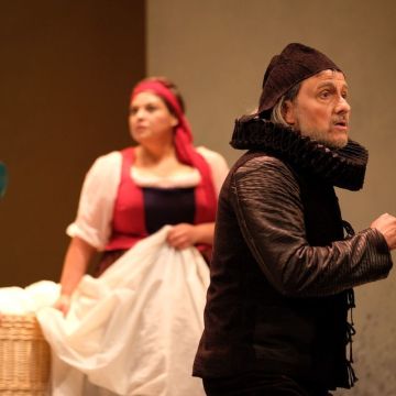 Jordi Casanova interpretant l'òpera còmica de verdi, a partir del falstaff de shakespeare a Sabadell. © Enric Lucena