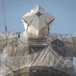 Col·locació del quart braç horitzontal de la Sagrada Família. © Junta Cosntructora
