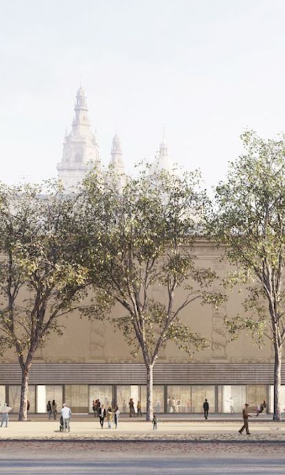 Exterior del Palau Victòria Eugènia, entrada al Nou MNAC