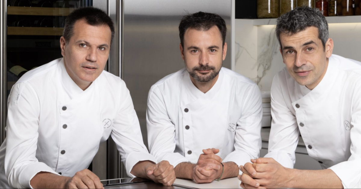 Oriol Castro, Eduard Xatruch i Mateu Casañas, xefs del restaurant Disfrutar