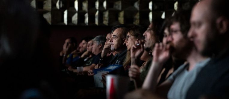 Públic assistint a la Festa del Cinema