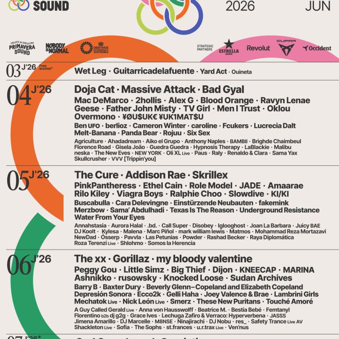 El cartell definitiu del Primavera Sound Barcelona 2026