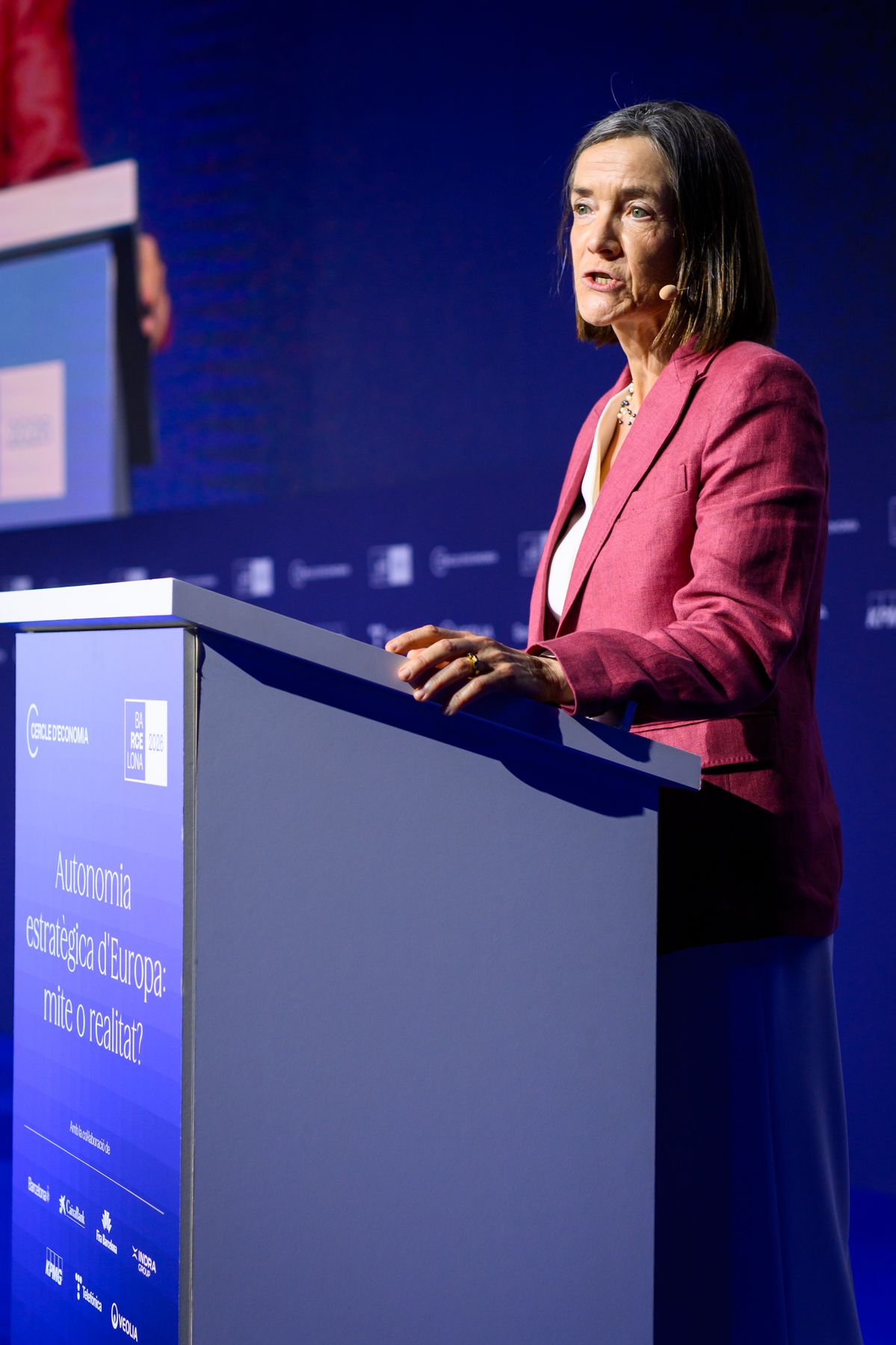 La presidenta del Cercle d'Economia, Teresa Garcia-Milà, durant la inauguració de la reunió anual. La presidenta del Cercle d'Economia, Teresa Garcia-Milà, durant la inauguració de la reunió anual.