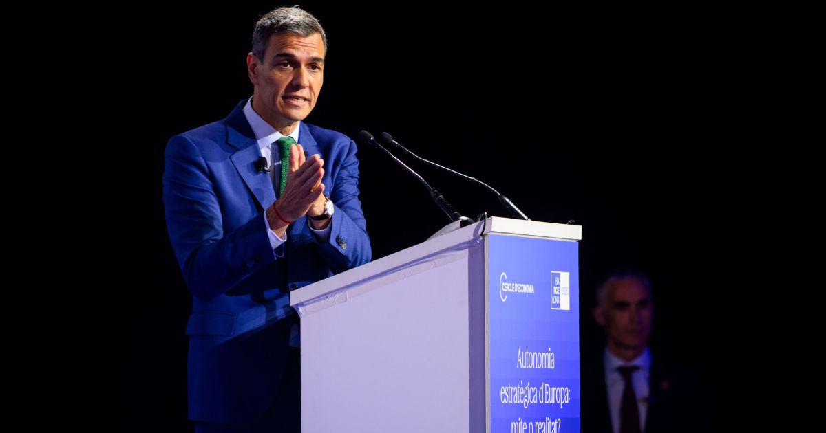 El president del Govern espanyol, Pedro Sánchez, durant la seva intervenció. © Cercle d'Economia