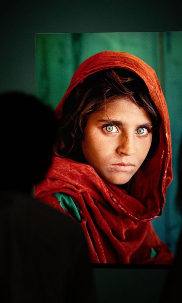 La nena afganesa, de Steve McCurry, a l'exposició del Palau Martorell. La nena afganesa, de Steve McCurry, a l'exposició del Palau Martorell.