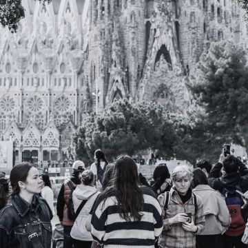 Turistes a la Sagrada Família. © Àngel Bravo