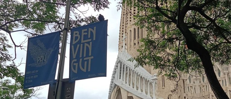 La Sagrada Família, preparada per a la visita del Papa La Sagrada Família, preparada per a la visita del Papa