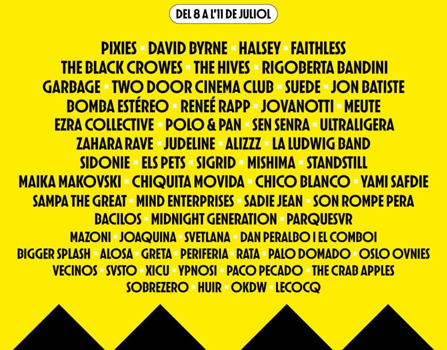 Cartell del festival Cruïlla 2026 Cartell del festival Cruïlla 2026