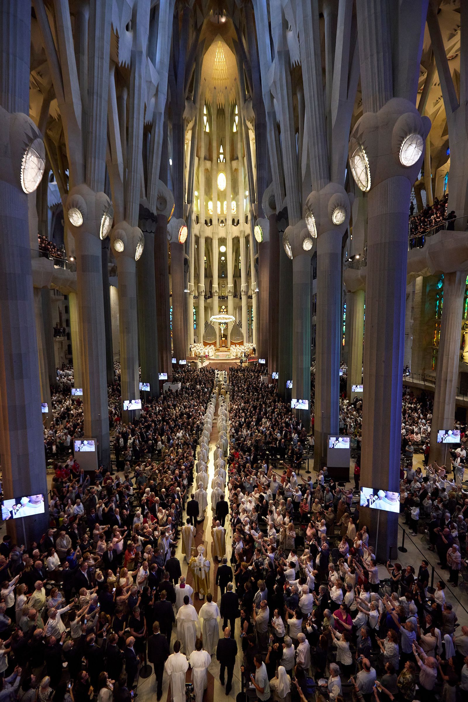 El Papa accedint a la Sagrada Família. © Basílica de la Sagrada Família / Marti Segura Ramoneda