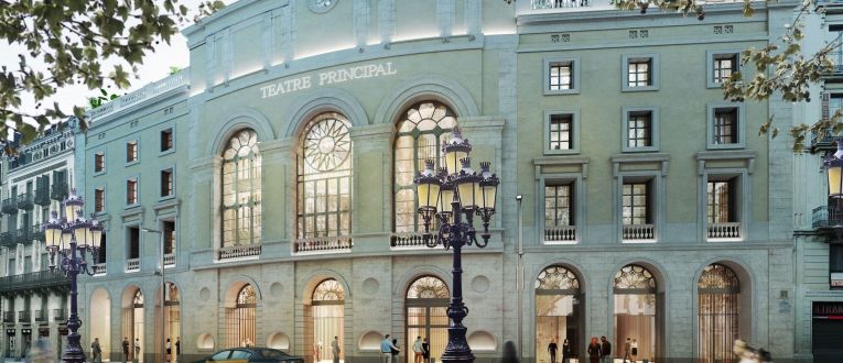 Projecció del Teatre Principal de Barcelona després de la restauració. © Cedida per Batlleiroig Projecció del Teatre Principal de Barcelona després de la restauració. © Cedida per Batlleiroig