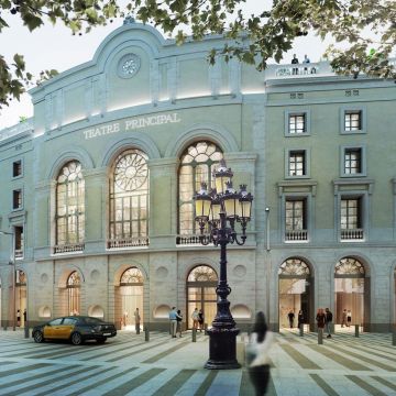 Projecció del Teatre Principal de Barcelona després de la restauració. © Cedida per Batlleiroig