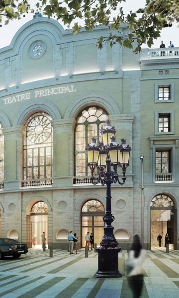 Projecció del Teatre Principal de Barcelona després de la restauració. © Cedida per Batlleiroig