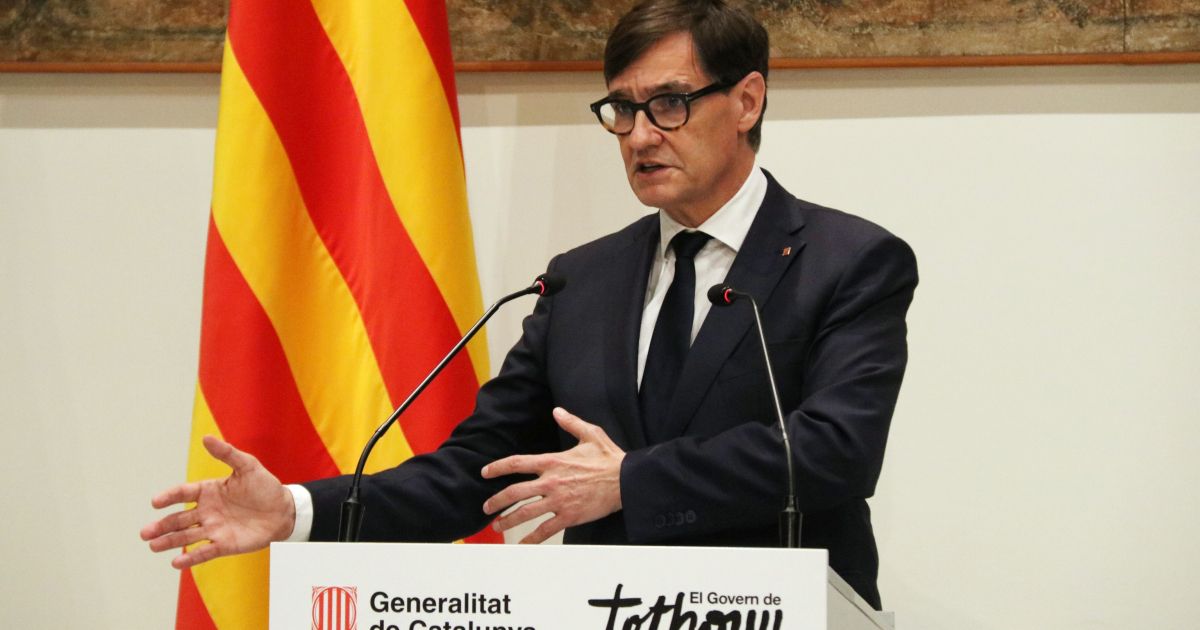 El president de la Generalitat, Salvador Illa, durant la presentació. © Andrea Salazar / ACN El president de la Generalitat, Salvador Illa, durant la presentació. © Andrea Salazar / ACN