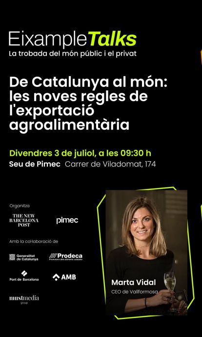 Eixample Talks | De Catalunya al món: Les noves regles de l'exportació agroalimentària Eixample Talks | De Catalunya al món: Les noves regles de l'exportació agroalimentària