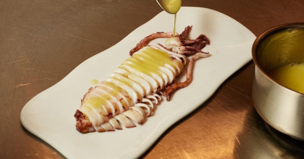 El calamar a la planxa amb pil pil d'Alegria.