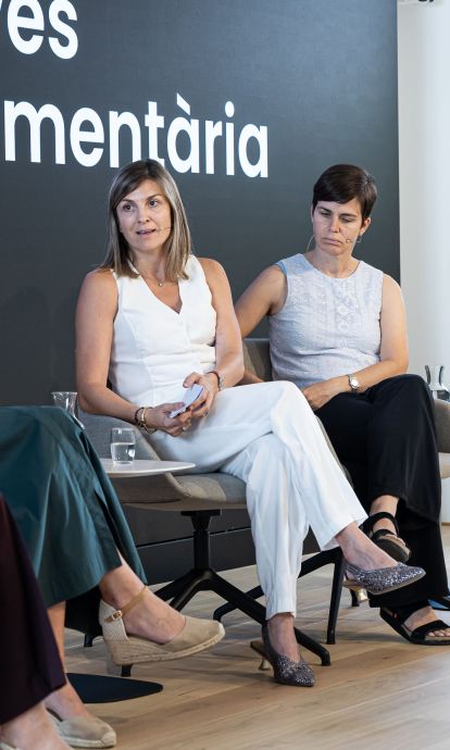 La sessió 'De Catalunya al món: les noves regles de l'exportació agroalimentària' dins del cicle Eixample Talks. © Àngel Bravo La sessió 'De Catalunya al món: les noves regles de l'exportació agroalimentària' dins del cicle Eixample Talks. © Àngel Bravo