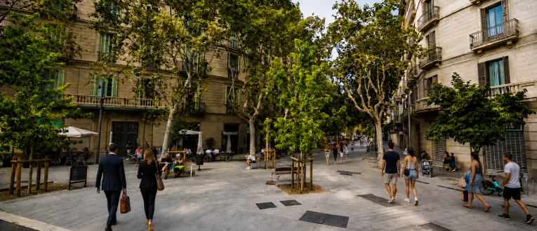 El carrer Consell de Cent, a Barcelona El carrer Consell de Cent, a Barcelona