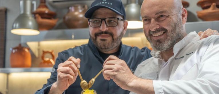 Andrés Torres i Antonio Bachour presenten les postres que han creat conjuntament per recaptar fons i ajudar els veneçolans afectats pels terratrèmols. Andrés Torres i Antonio Bachour presenten les postres que han creat conjuntament per recaptar fons i ajudar els veneçolans afectats pels terratrèmols.
