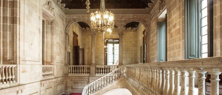 Un dels espais interiors de la Llotja de Mar. © Cambra de Comerç de Barcelona