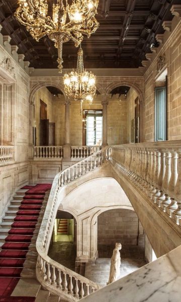 Un dels espais interiors de la Llotja de Mar. © Cambra de Comerç de Barcelona