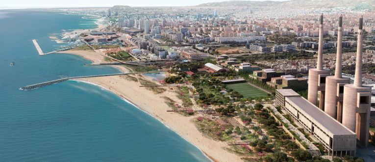 Imatge virtual del futur paisatge de Sant Adrià de Besòs. © LANDLAB Imatge virtual del futur paisatge de Sant Adrià de Besòs. © LANDLAB
