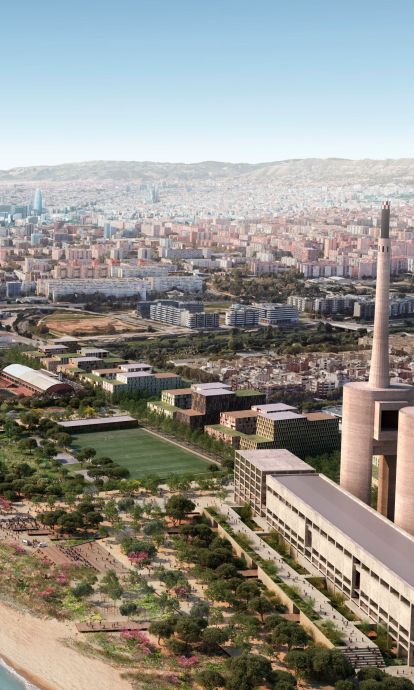 Imatge virtual del futur paisatge de Sant Adrià de Besòs. © LANDLAB Imatge virtual del futur paisatge de Sant Adrià de Besòs. © LANDLAB