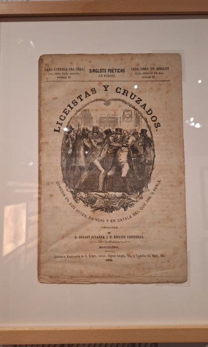 Muestra del libreto de 'Liceístas y cruzados'