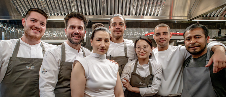 L'equip del restaurant Mineral de Barcelona L'equip del restaurant Mineral de Barcelona