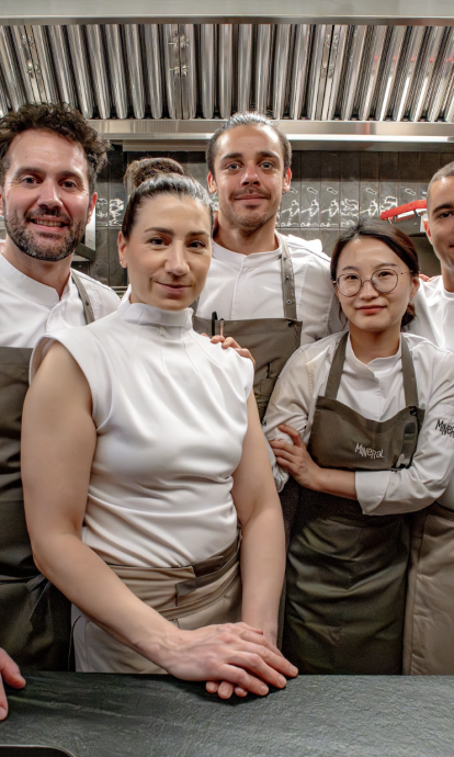 L'equip del restaurant Mineral de Barcelona
