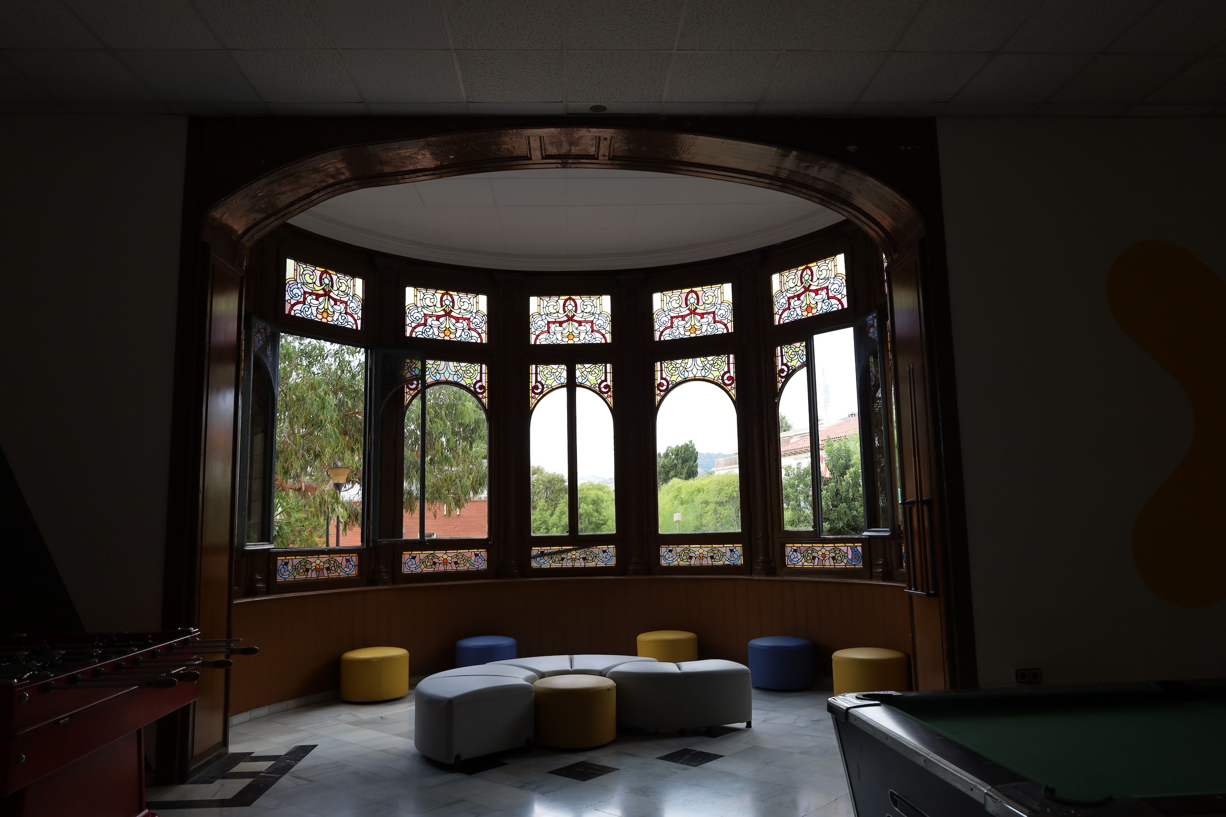 Sala de juegos del albergue. © Anna Badia