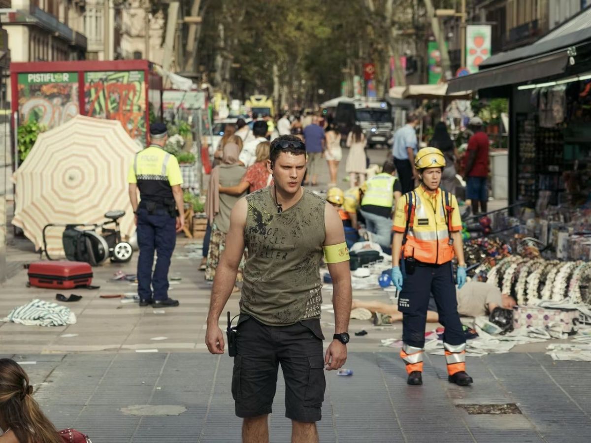 Rodatge del film Cronos, recentment estrenat, a La Rambla. © Michael Oats Rodatge del film Cronos, recentment estrenat, a La Rambla. © Michael Oats