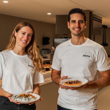 Nora Vallcorba i Albert Solé, cofundadors de Nora Real Food © Nora Real Food Nora Vallcorba i Albert Solé, cofundadors de Nora Real Food © Nora Real Food