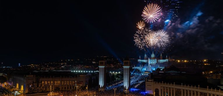 El Piromusical de la Mercè es trasllada aquest any a la platja. ©Damià Riba El Piromusical de la Mercè es trasllada aquest any a la platja. ©Damià Riba
