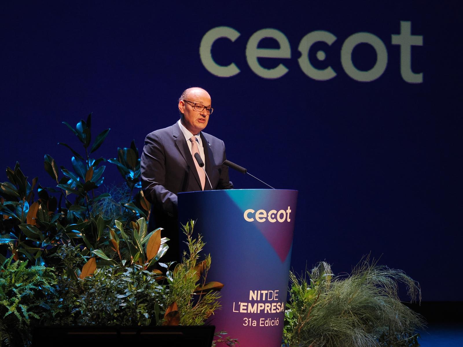 Xavier Panés, president de Cecot, a la la Nit de l’Empresa © Cedida Xavier Panés, president de Cecot, a la la Nit de l’Empresa © Cedida